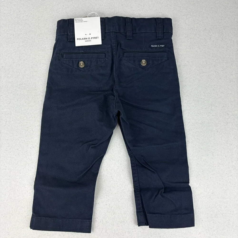 Polarn O. Pyret Regular Straight Leg Pants Navy NWT 9-12M